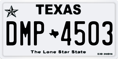 TX license plate DMP4503