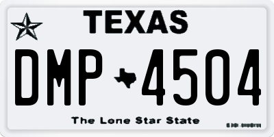 TX license plate DMP4504