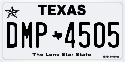 TX license plate DMP4505