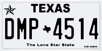 TX license plate DMP4514