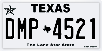 TX license plate DMP4521