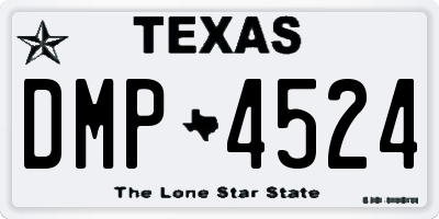 TX license plate DMP4524