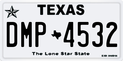 TX license plate DMP4532