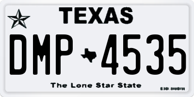 TX license plate DMP4535