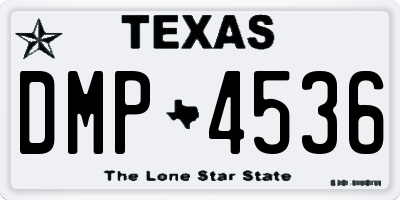 TX license plate DMP4536