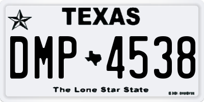 TX license plate DMP4538