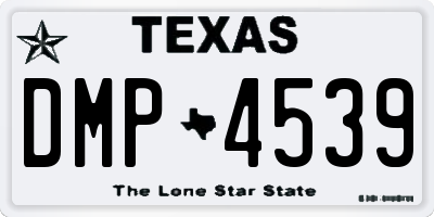 TX license plate DMP4539
