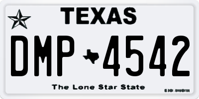 TX license plate DMP4542