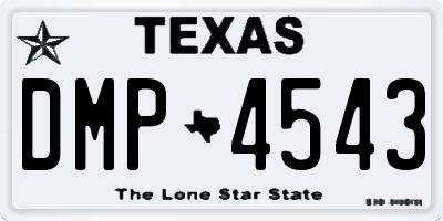 TX license plate DMP4543