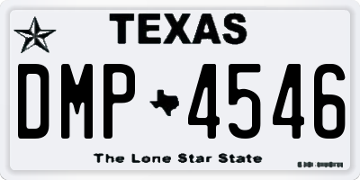 TX license plate DMP4546