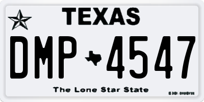 TX license plate DMP4547