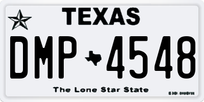 TX license plate DMP4548