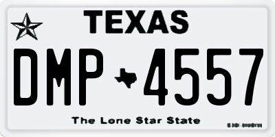 TX license plate DMP4557