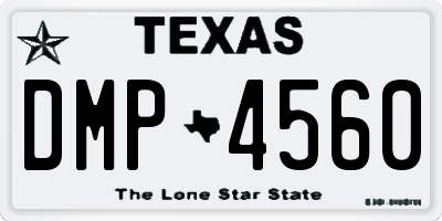 TX license plate DMP4560