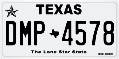 TX license plate DMP4578
