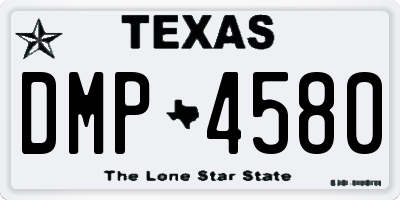 TX license plate DMP4580
