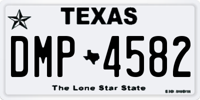 TX license plate DMP4582