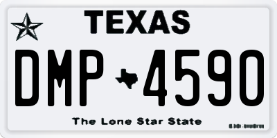 TX license plate DMP4590