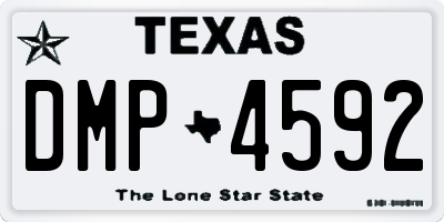 TX license plate DMP4592