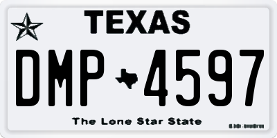 TX license plate DMP4597