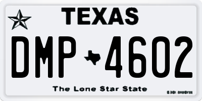 TX license plate DMP4602