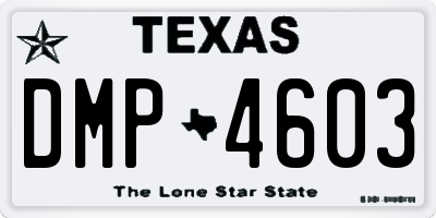 TX license plate DMP4603