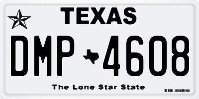 TX license plate DMP4608
