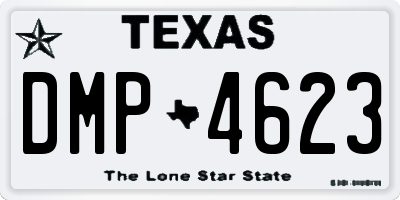 TX license plate DMP4623