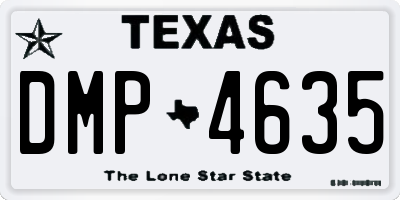 TX license plate DMP4635