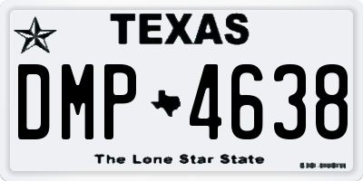 TX license plate DMP4638