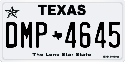TX license plate DMP4645