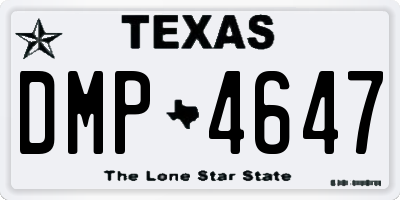 TX license plate DMP4647