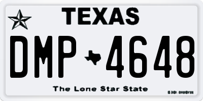 TX license plate DMP4648