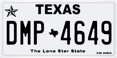 TX license plate DMP4649