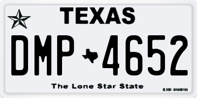 TX license plate DMP4652