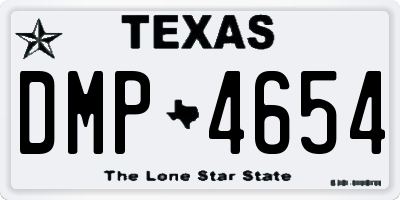 TX license plate DMP4654