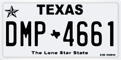 TX license plate DMP4661