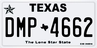 TX license plate DMP4662