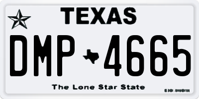 TX license plate DMP4665