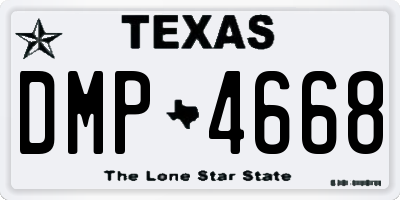 TX license plate DMP4668