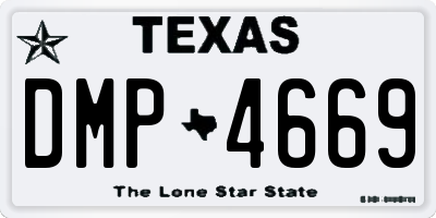 TX license plate DMP4669