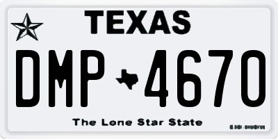 TX license plate DMP4670