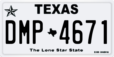 TX license plate DMP4671