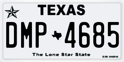 TX license plate DMP4685