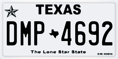 TX license plate DMP4692