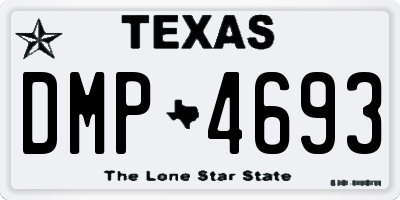 TX license plate DMP4693