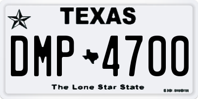 TX license plate DMP4700