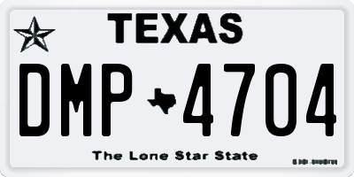 TX license plate DMP4704