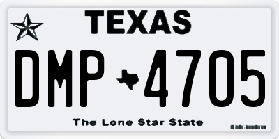 TX license plate DMP4705