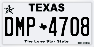 TX license plate DMP4708